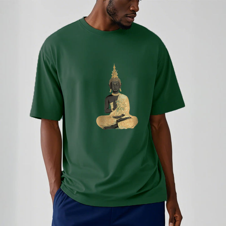 Camiseta de algodón con estampado de Buddha Stones de Buda - image 5