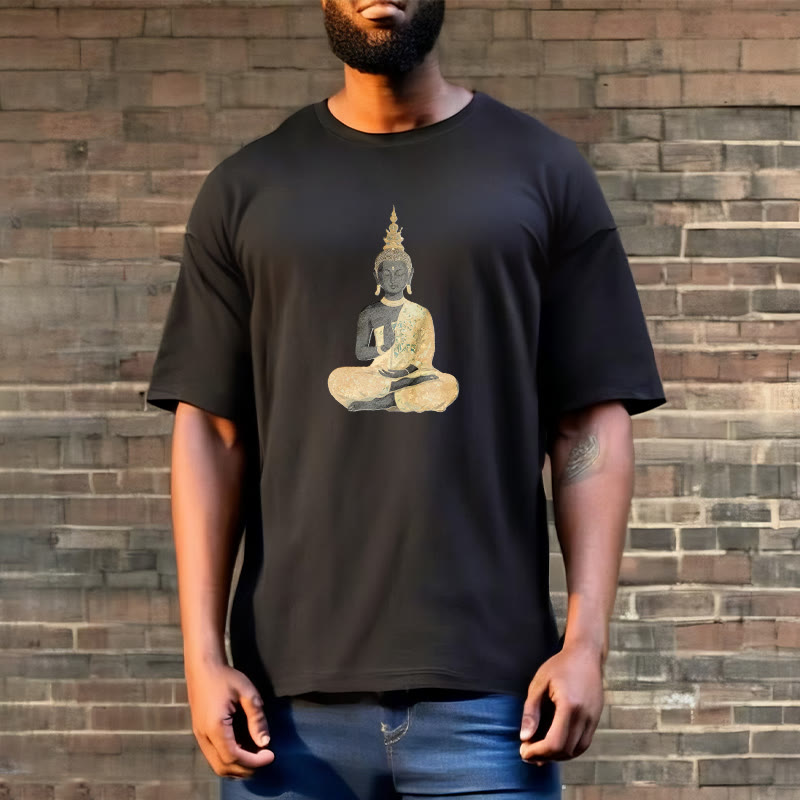 Camiseta de algodón con estampado de Buddha Stones de Buda - image 13