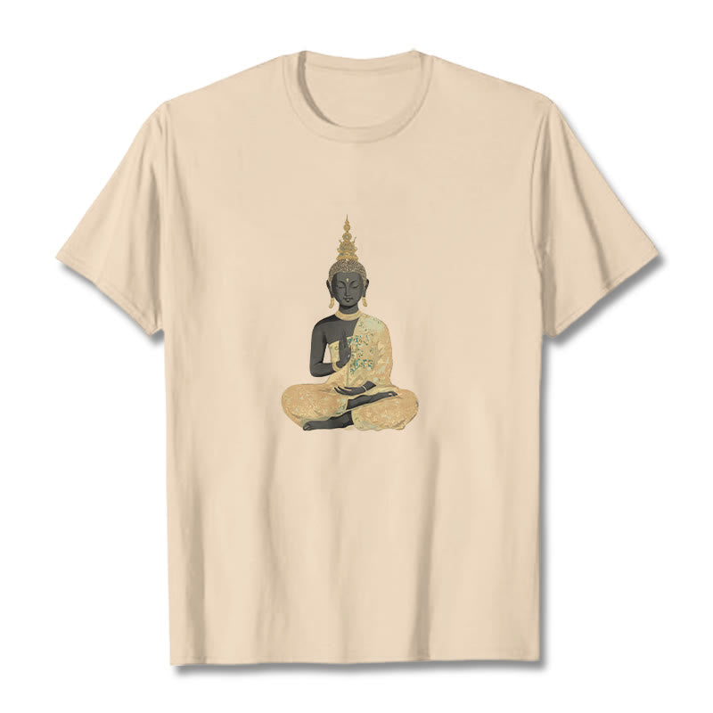 Camiseta de algodón con estampado de Buddha Stones de Buda - Sopa de mariscos - 2XL - image 1