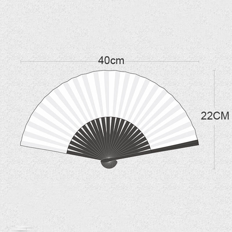 Abanico plegable de bambú de mano con diseño retro de Buddha Stones