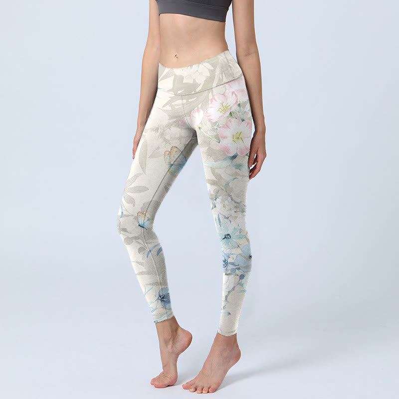 Leggings de yoga para mujer con estampado de Buddha Stones - Beige - US18，UK/AU22，EU50 (4XL) - image 1