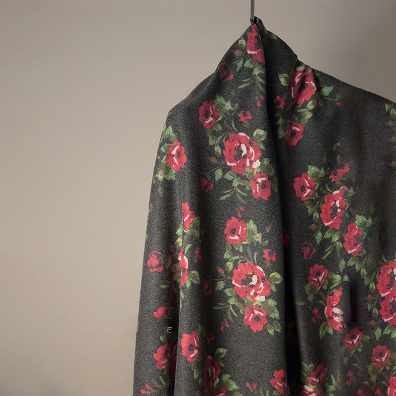 Chal de jardín con flores de rosas tibetanas y Buddha Stones, bufanda acogedora para otoño e invierno  - image 8