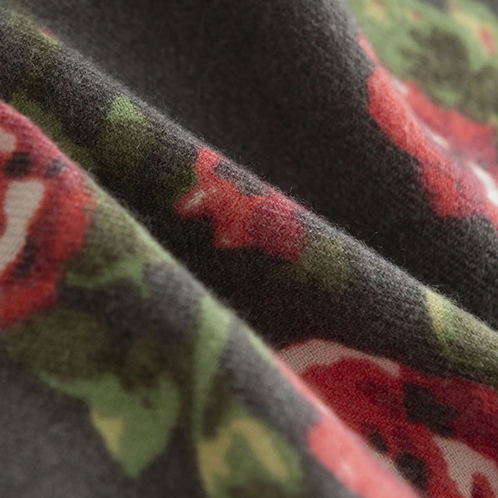 Chal de jardín con flores de rosas tibetanas y Buddha Stones, bufanda acogedora para otoño e invierno  - image 16