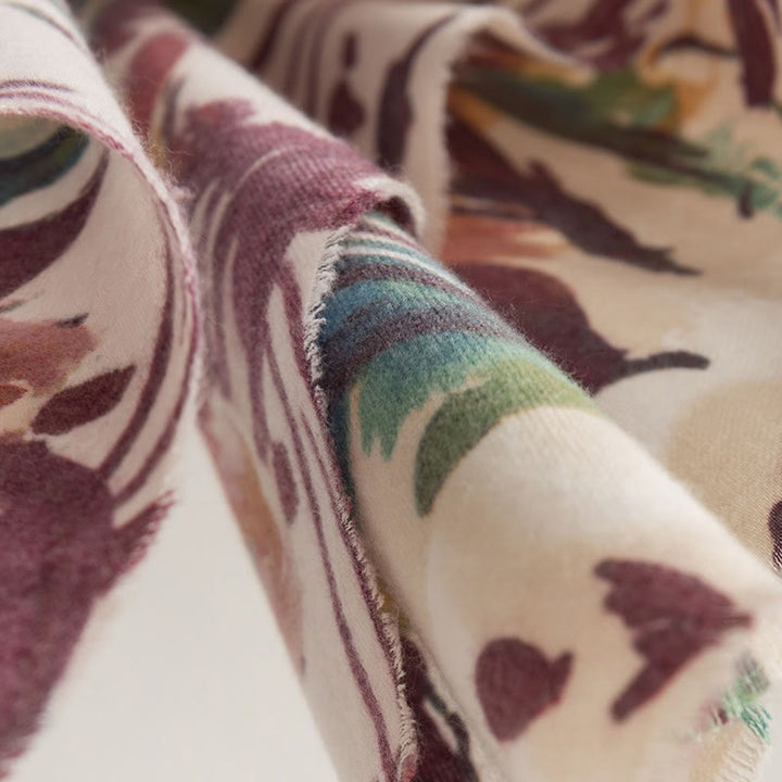 Chal con estampado de flores coloridas y dulces tibetanas con Buddha Stones para otoño e invierno, bufanda suave - image 16