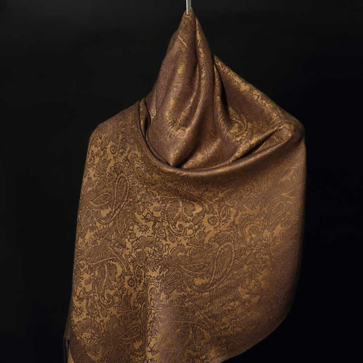 Chal tibetano de jacquard de anacardo con borlas y Buddha Stones , ideal para primavera, otoño e invierno. Bufanda cálida y acogedora. - image 2