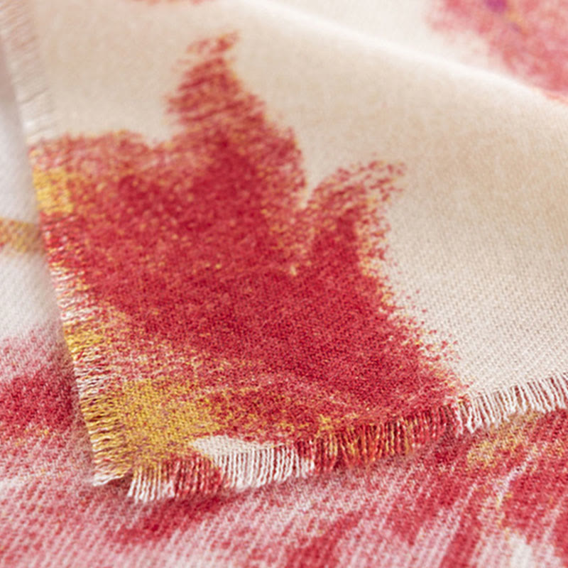 Chal con estampado de flores rojas tibetanas y Buddha Stones para otoño e invierno, suave y cálido - image 13