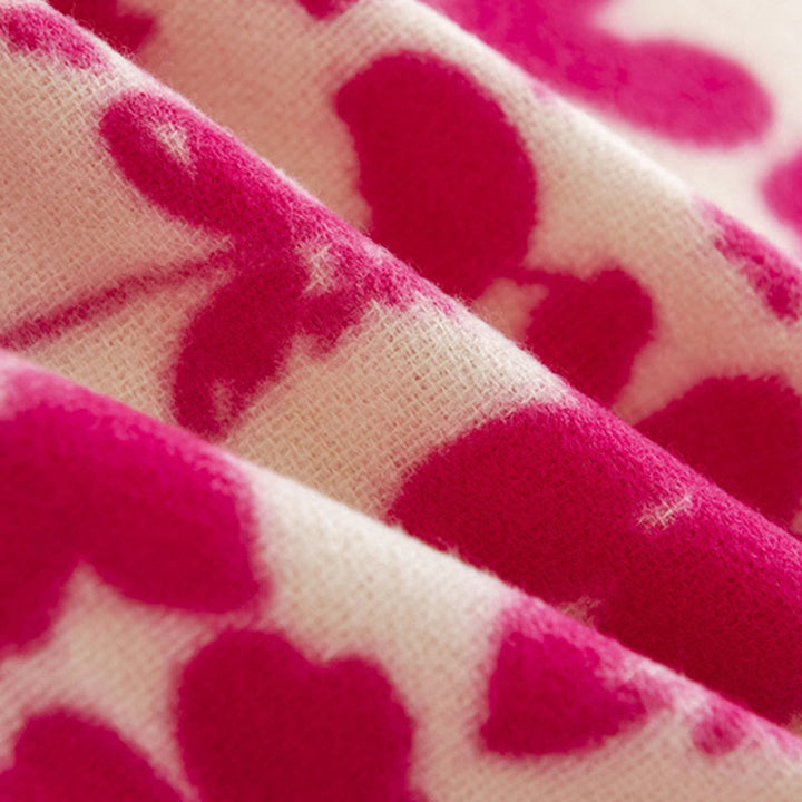 Chal con borlas y estampado de ramas de flores de rosas tibetanas con Buddha Stones para otoño e invierno, bufanda suave y cálida - image 7