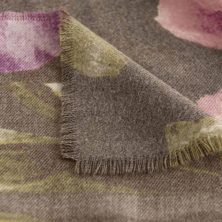 Chal tibetano con Buddha Stones , estilo artístico, estampado de hibisco sirio, bufanda cálida y acogedora para otoño e invierno - image 15