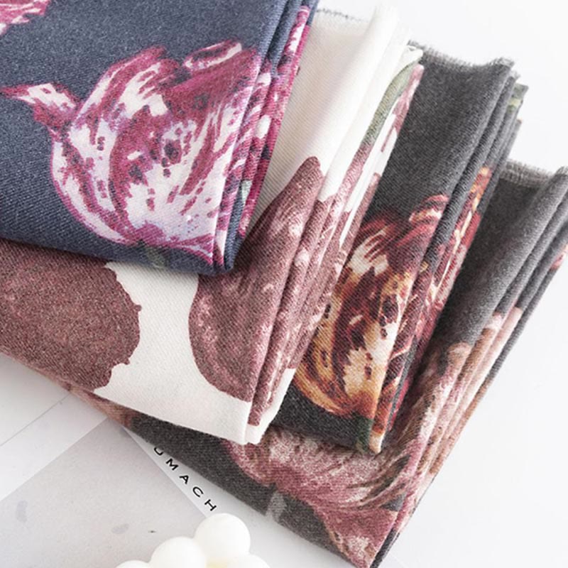 Chal tibetano con Buddha Stones , elegante estampado de flores, bufanda suave y cálida para otoño e invierno - image 14