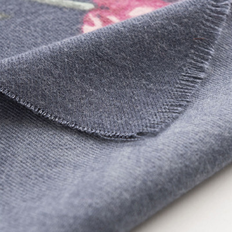 Chal tibetano con Buddha Stones , elegante estampado de flores, bufanda suave y cálida para otoño e invierno