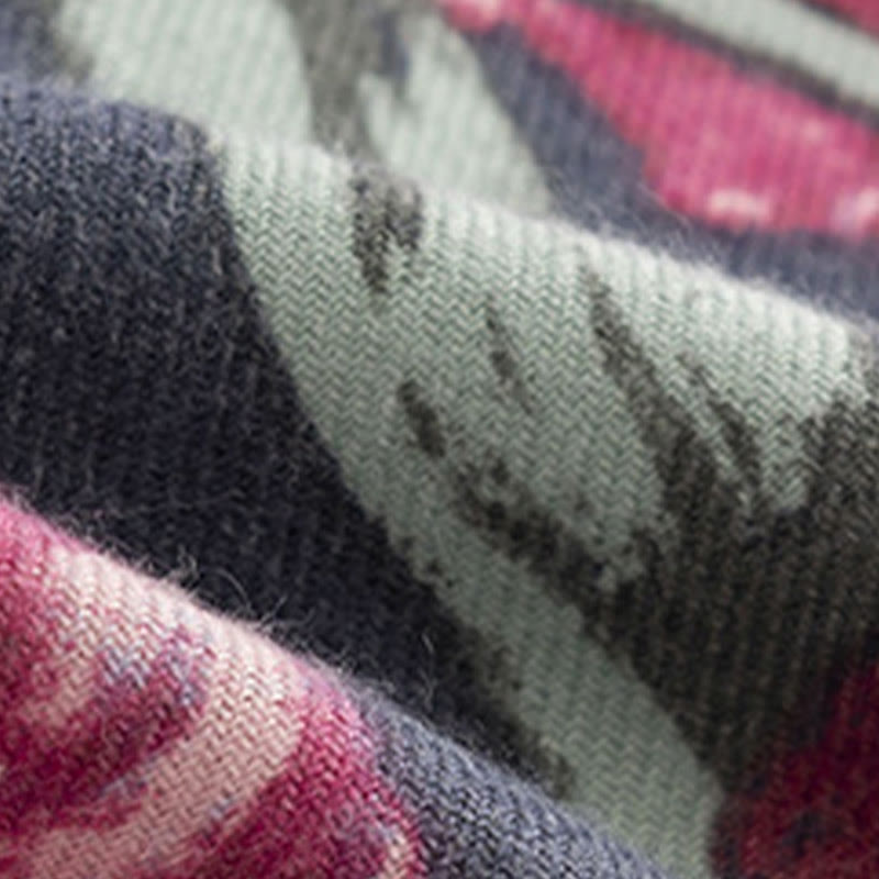 Chal tibetano con Buddha Stones , elegante estampado de flores, bufanda suave y cálida para otoño e invierno - image 11