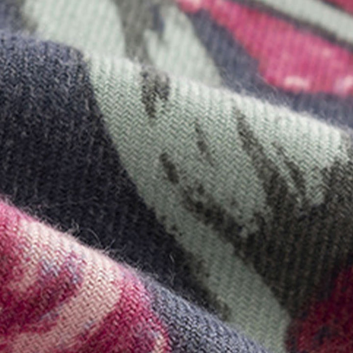 Chal tibetano con Buddha Stones , elegante estampado de flores, bufanda suave y cálida para otoño e invierno - image 11