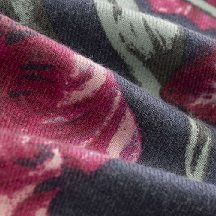 Chal tibetano con Buddha Stones , elegante estampado de flores, bufanda suave y cálida para otoño e invierno - image 9