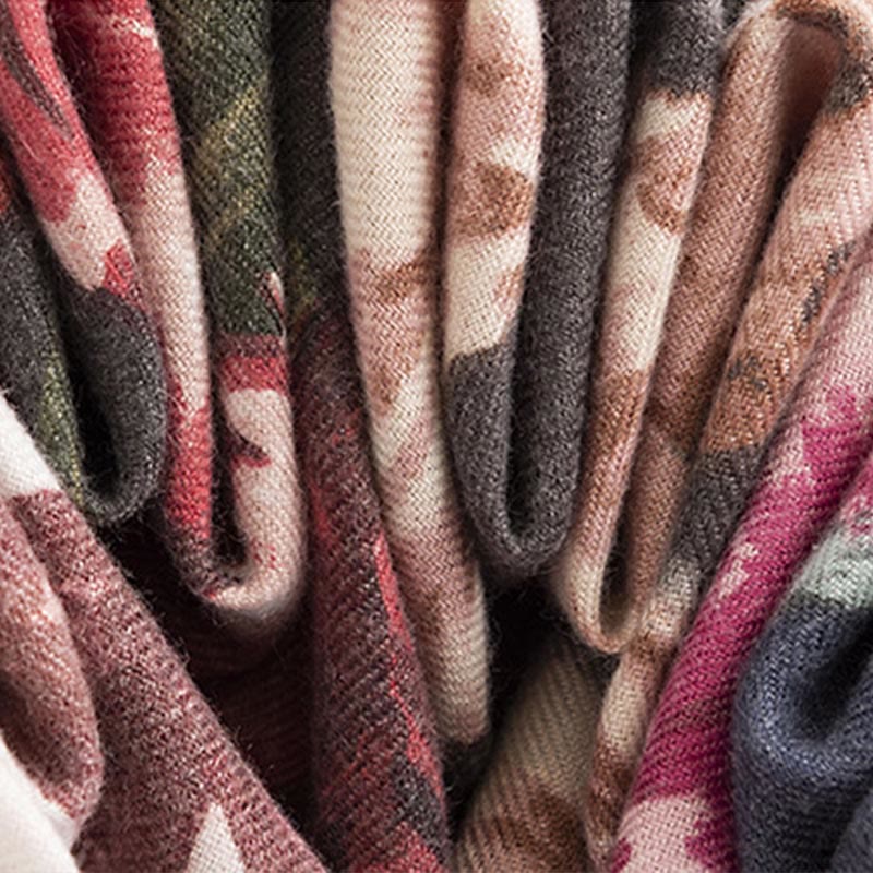 Chal tibetano con Buddha Stones , elegante estampado de flores, bufanda suave y cálida para otoño e invierno - image 16