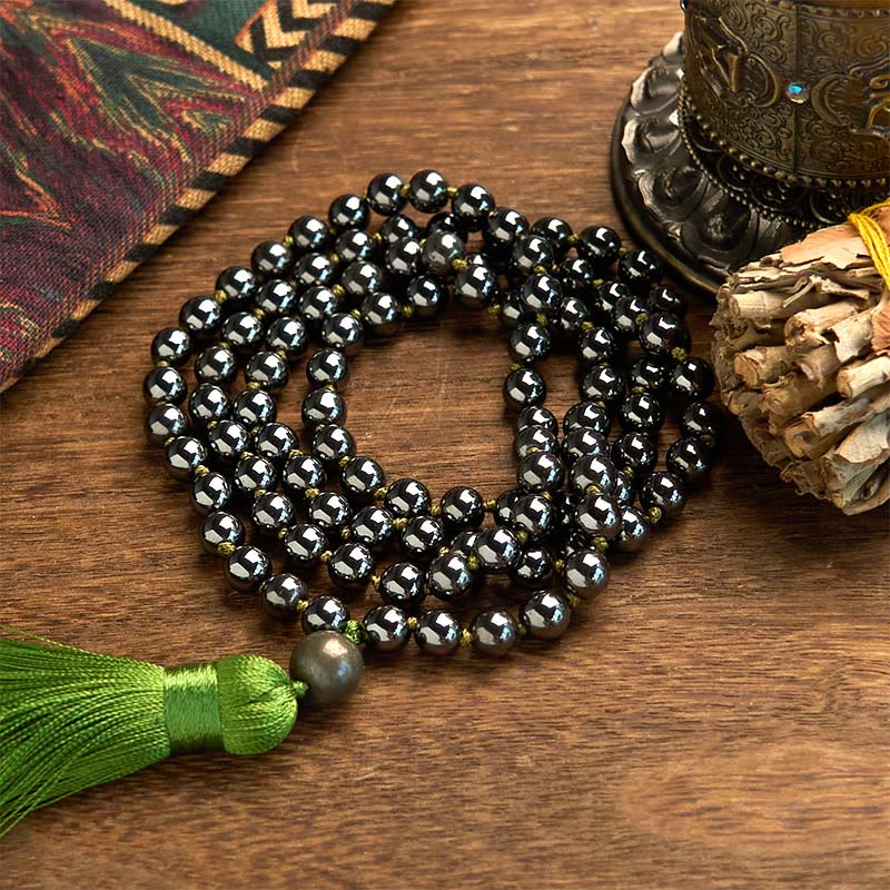 Pulsera poderosa con Buddha Stones - Hematita (circunferencia de la muñeca: 14-16 cm) - image 0