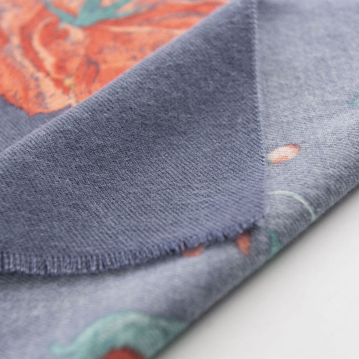 Chal con estampado de rosas multifloras tibetanas y Buddha Stones, bufanda cálida y acogedora para otoño e invierno - image 7