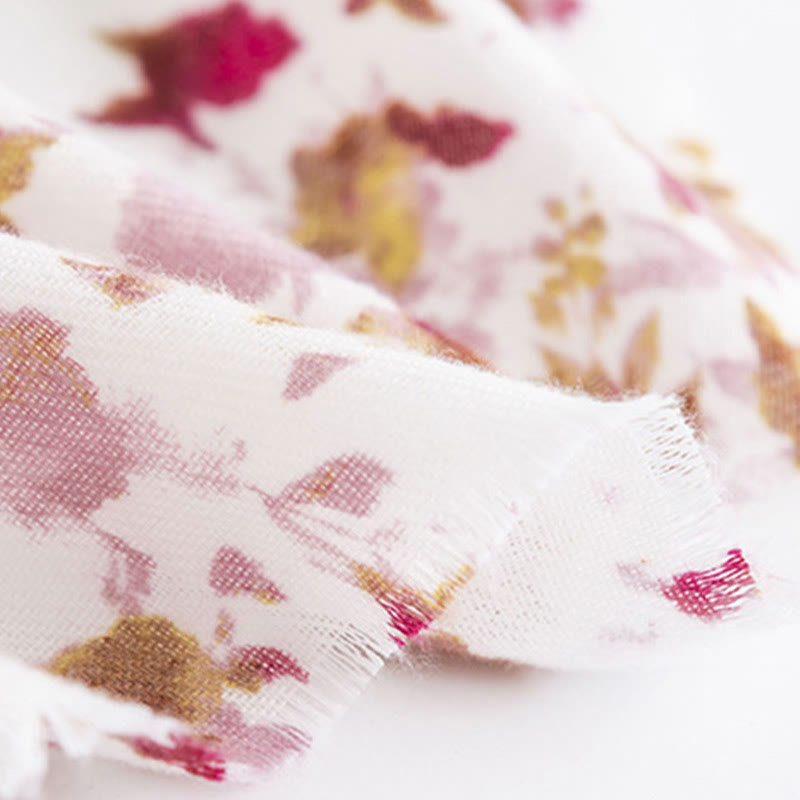 Chal con estampado de hojas caídas y flores tibetanas con Buddha Stones para otoño e invierno, bufanda cálida y acogedora para viajes - image 9