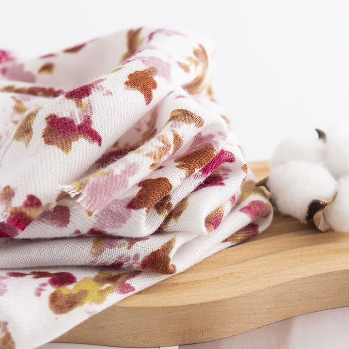 Chal con estampado de hojas caídas y flores tibetanas con Buddha Stones para otoño e invierno, bufanda cálida y acogedora para viajes - image 3