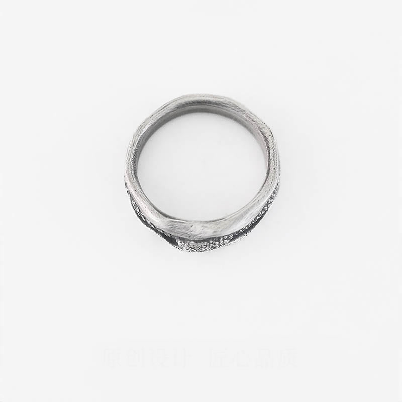 Anillo de protección del año de la serpiente en forma de serpiente de plata de ley 999 con Buddha Stones - image 1