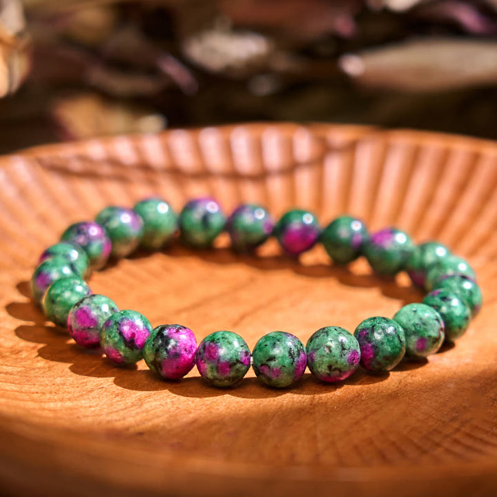 Pulsera de apoyo para el equilibrio y la calma de la serie verde Love Self de Buddha Stones