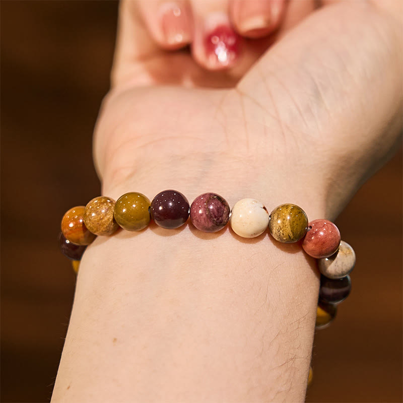 Pulsera Pasión Coraje Serie Naranja Rojo Buddha Stones Inspiran Creatividad