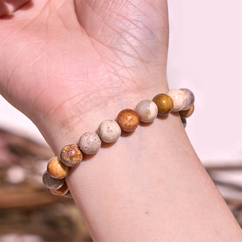 Pulsera Pasión Coraje Serie Naranja Rojo Buddha Stones Inspiran Creatividad