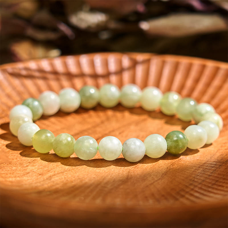 Pulsera de apoyo para el equilibrio y la calma de la serie verde Love Self de Buddha Stones