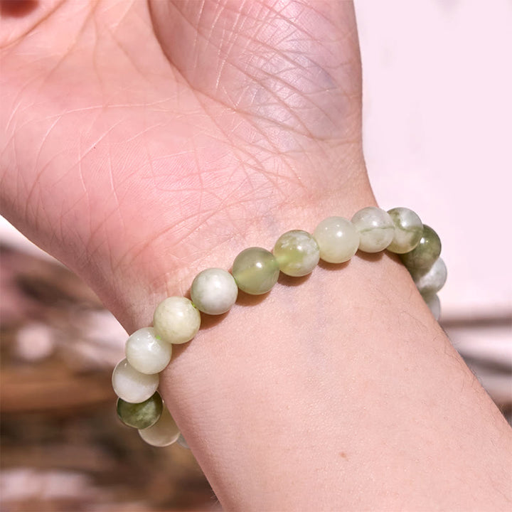 Pulsera de apoyo para el equilibrio y la calma de la serie verde Love Self de Buddha Stones