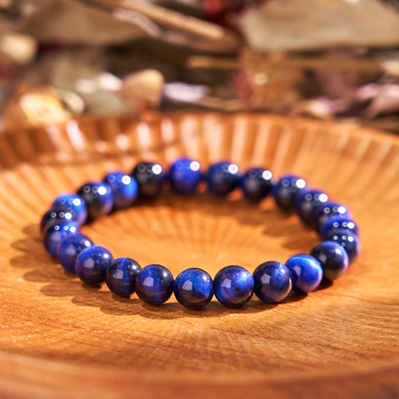 Pulsera de tranquilidad y calma de la serie azul Let The Past Go de Buddha Stones