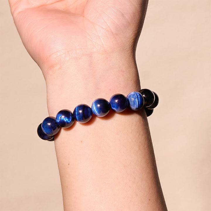 Pulsera de tranquilidad y calma de la serie azul Let The Past Go de Buddha Stones