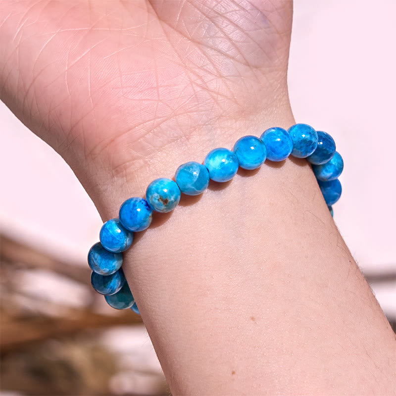 Pulsera de tranquilidad y calma de la serie azul Let The Past Go de Buddha Stones