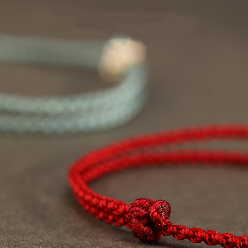 Pulsera de la suerte hecha a mano con nudo infinito eterno del año de la serpiente en oro 999 con Buddha Stones - image 2