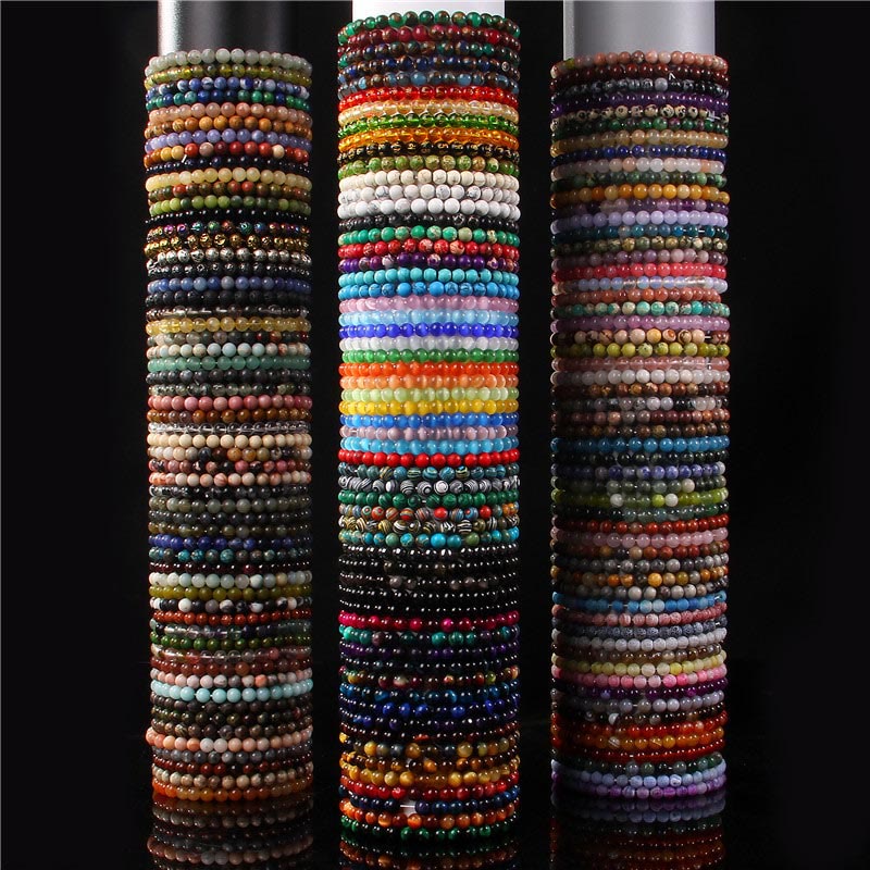 Pulsera protectora con cuentas de ojo de tigre rojo y Buddha Stones de 6 mm y cristales de varias piedras con purpurina negra