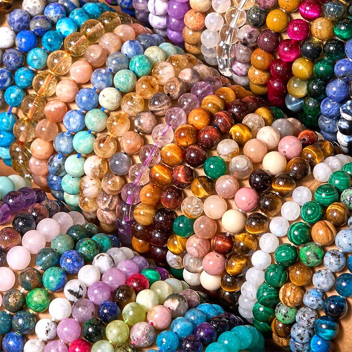 Pulsera de la calma con piedra de Buda, varios cristales, malaquita, lazurita y hemimorfita - image 1