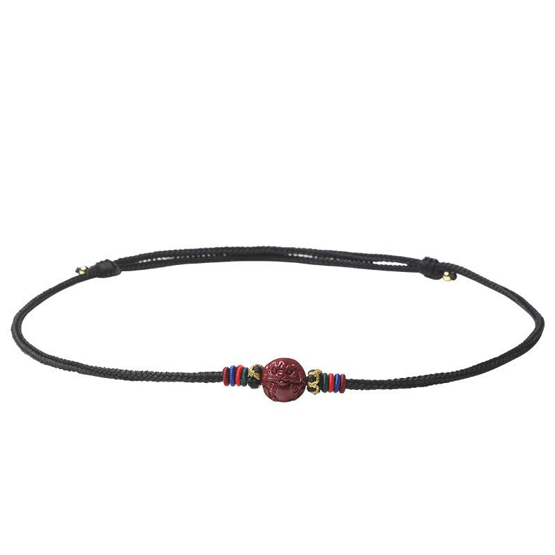 Colgante de collar con bendición de hilo negro con Buddha Stones y cinabrio del zodíaco chino - image 18