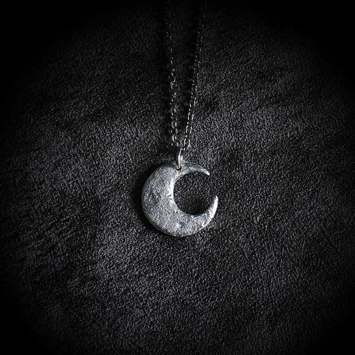 Collar con colgante de equilibrio de luna de plata de ley 999 con Buddha Stones - image 2