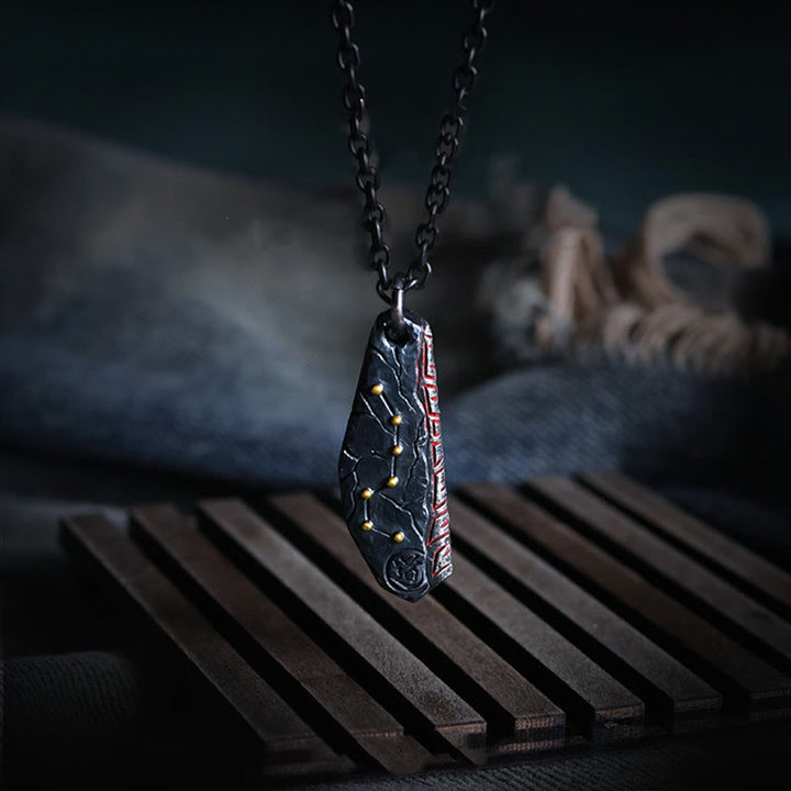 Colgante de plata de ley 999 con forma de Osa Mayor y Buddha Stones - image 2