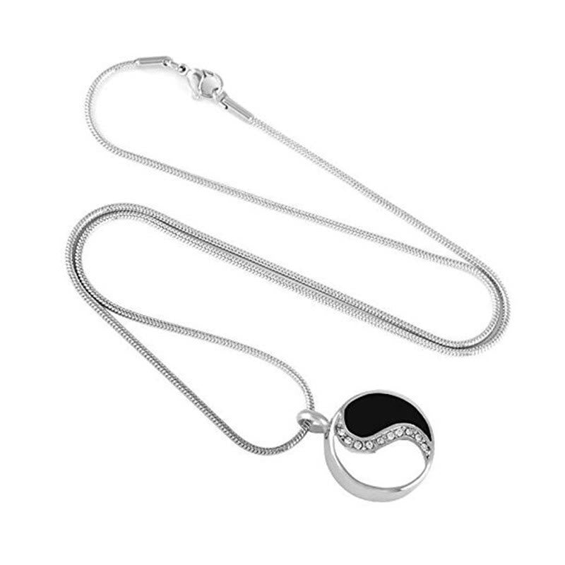 Colgante de collar de acero de titanio con armonía de Buddha Stones y Yin Yang - image 3
