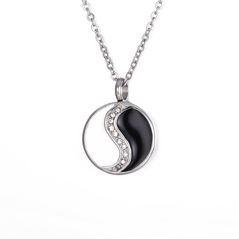 Colgante de collar de acero de titanio con armonía de Buddha Stones y Yin Yang - image 2