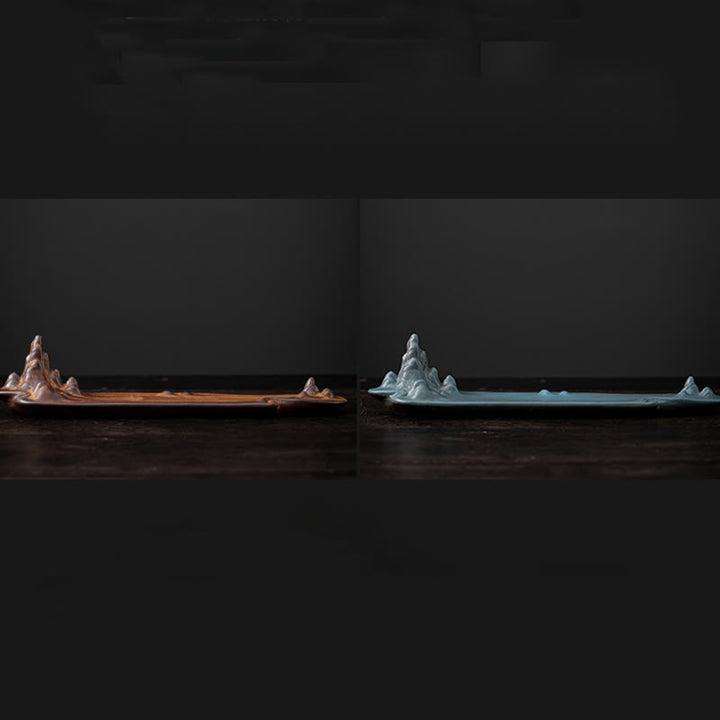 Quemador de incienso de cerámica con diseño de barco, montaña y Buddha Stones , curación espiritual, decoración - image 13