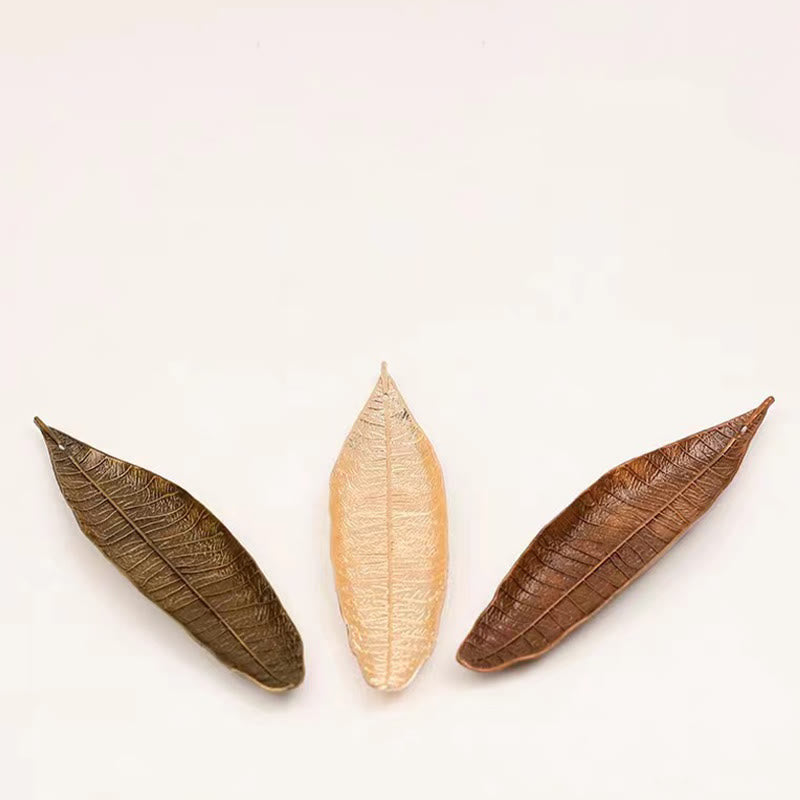 Quemador de incienso curativo con hojas orientales de aleación de Buddha Stones