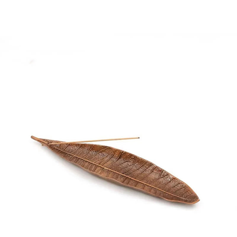 Quemador de incienso curativo con hojas orientales de aleación de Buddha Stones