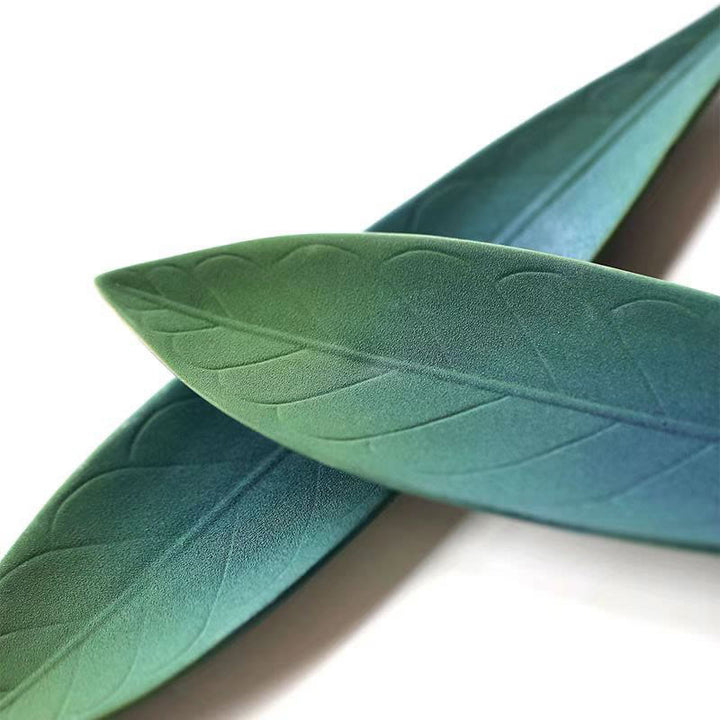 Quemador de incienso de cerámica con forma de hoja de sauce y Buddha Stones para curación - image 5