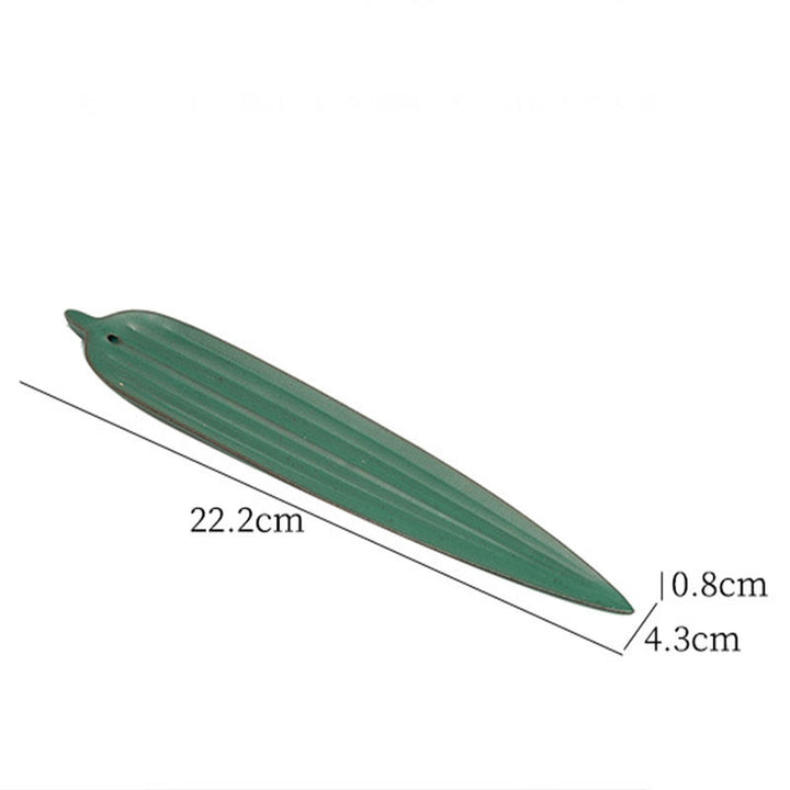 Quemador de incienso de cerámica curativo con hojas de bambú verde y Buddha Stones - image 4