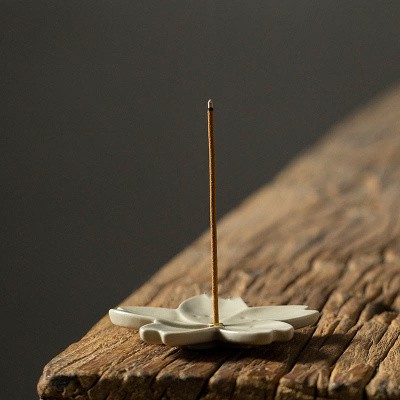 Quemador de incienso de cerámica curativo con Buddha Stones , flor de loto, flor de cerezo, flor de ciruelo y crisantemo - image 3