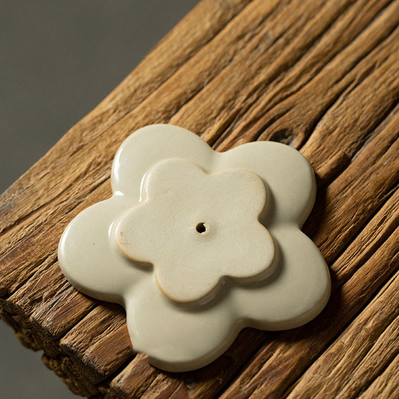 Quemador de incienso de cerámica curativo con Buddha Stones , flor de loto, flor de cerezo, flor de ciruelo y crisantemo - image 6