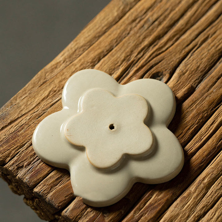 Quemador de incienso de cerámica curativo con Buddha Stones , flor de loto, flor de cerezo, flor de ciruelo y crisantemo - image 6