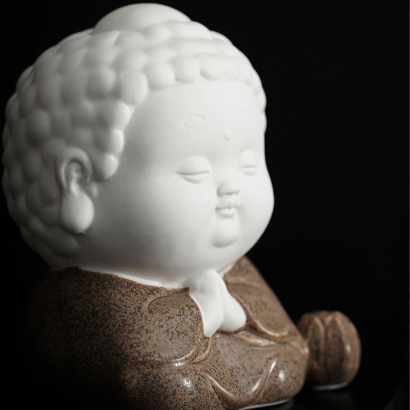 Quemador de incienso de cerámica para decoración de escritorio, con Buddha Stones , sentado, de pie y reclinado