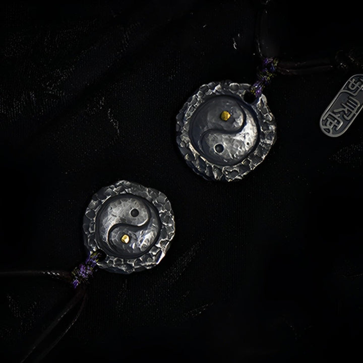 Colgante de collar de armonía con diseño de Tai Chi Yin Yang de plata de ley 999 con Buddha Stones - image 12