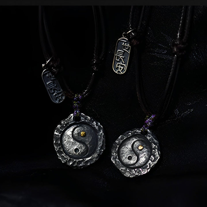 Colgante de collar de armonía con diseño de Tai Chi Yin Yang de plata de ley 999 con Buddha Stones - image 11